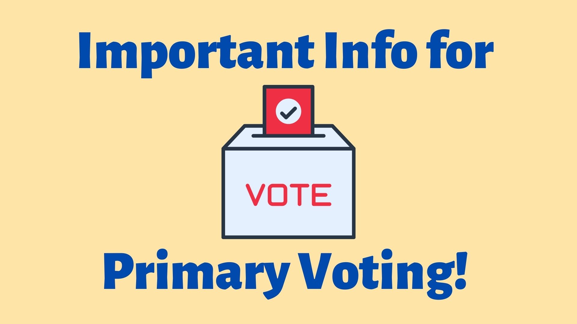 Important Information for Primary Voting! Poolesville Seniors