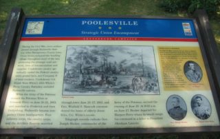 Photo of Sign Post for the Strategic Encampment in Poolesville